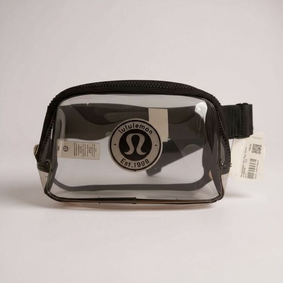 Lululemon Everywhere Black Clear Bag 1L Transparent Crossbody Waist Belt Bag NWT - Picture 4 of 4